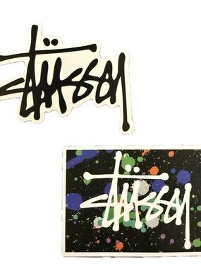 Stüssy Style Logo Sticker Lot of 2 Graffiti Streetwear Skate Art Decals